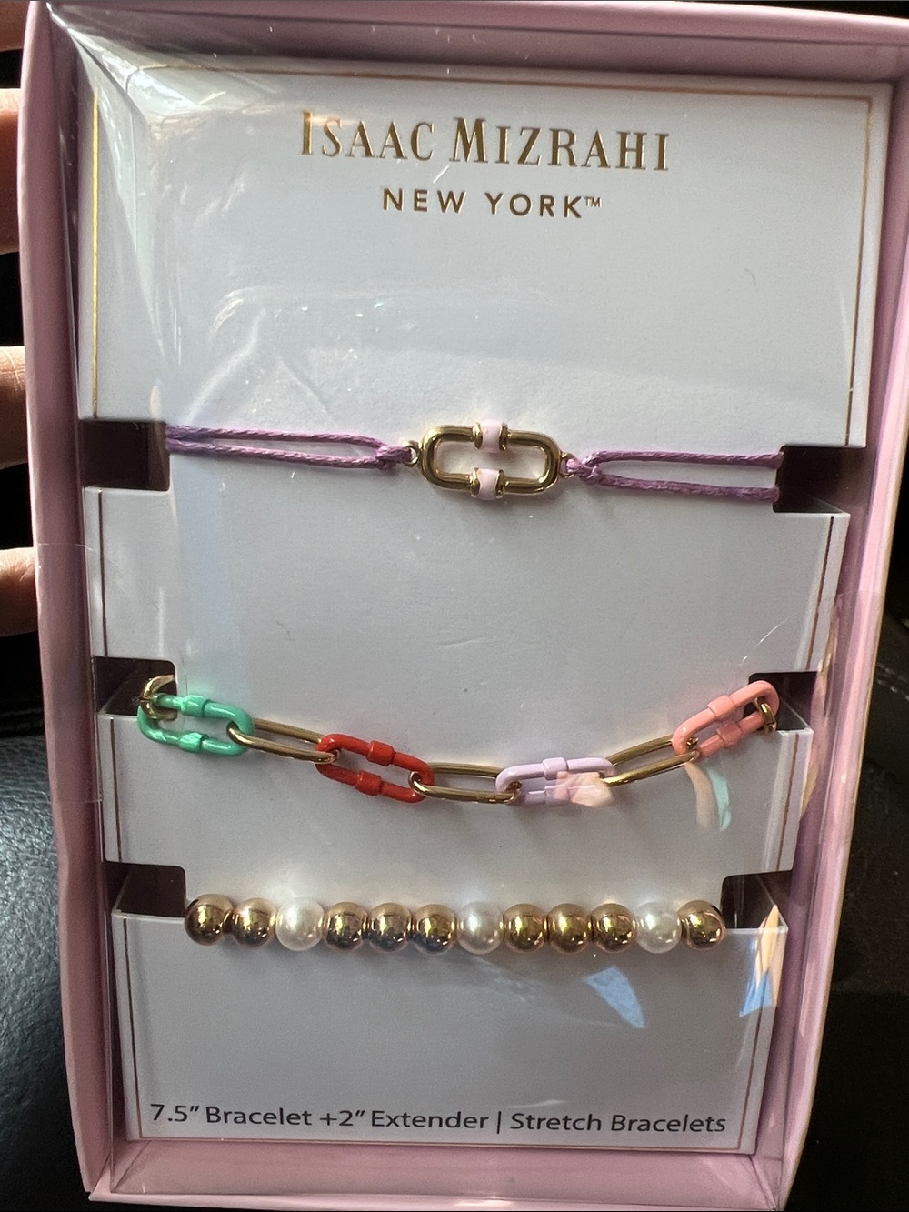 Isaac Mizrahi Gold-Tone & Pastel Multicolor Bracelet Trio